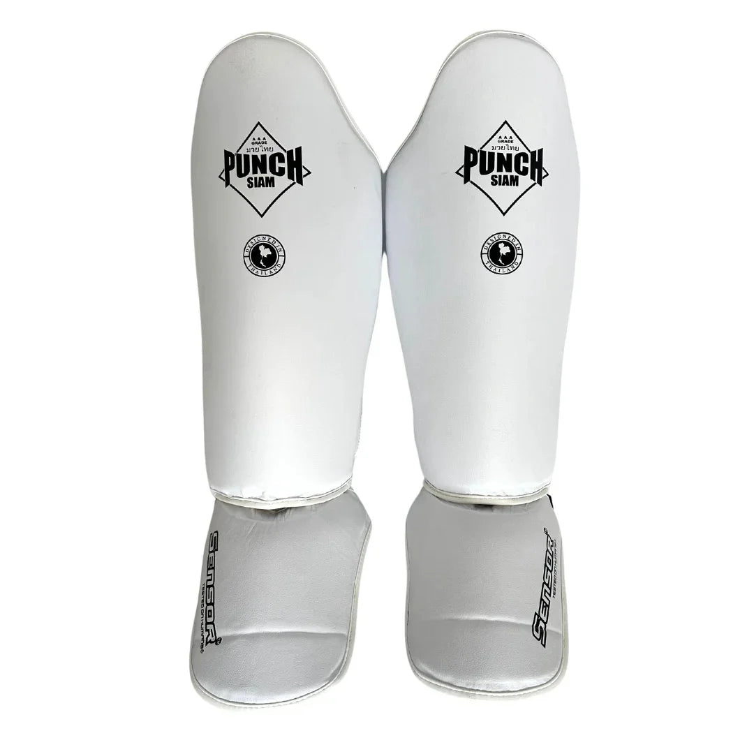Punch Shin Guards - Siam™ SENSOR - WHITE