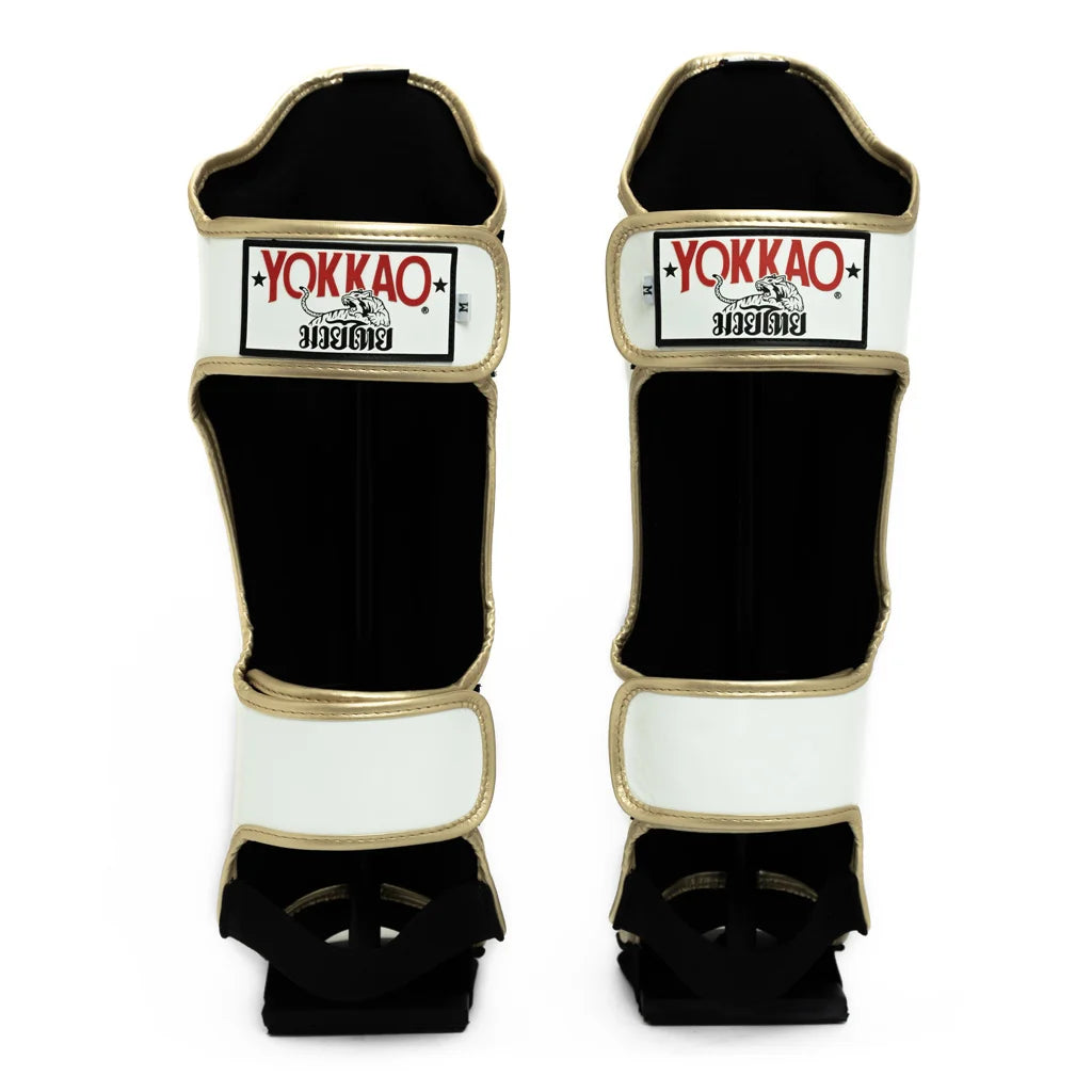 YOKKAO - Original Shin Guards Gold (Absolute White)