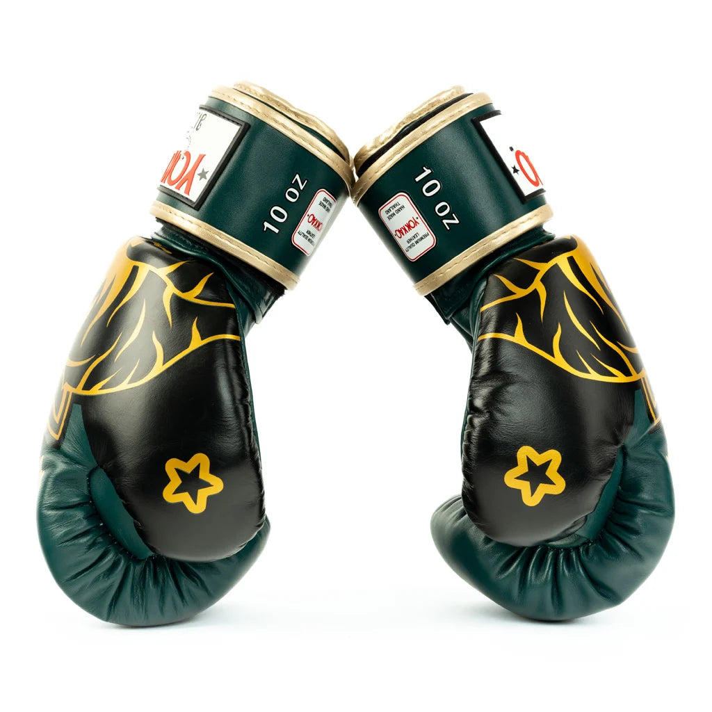 YOKKAO - Original Boxing Gloves Gold (Forest Green)