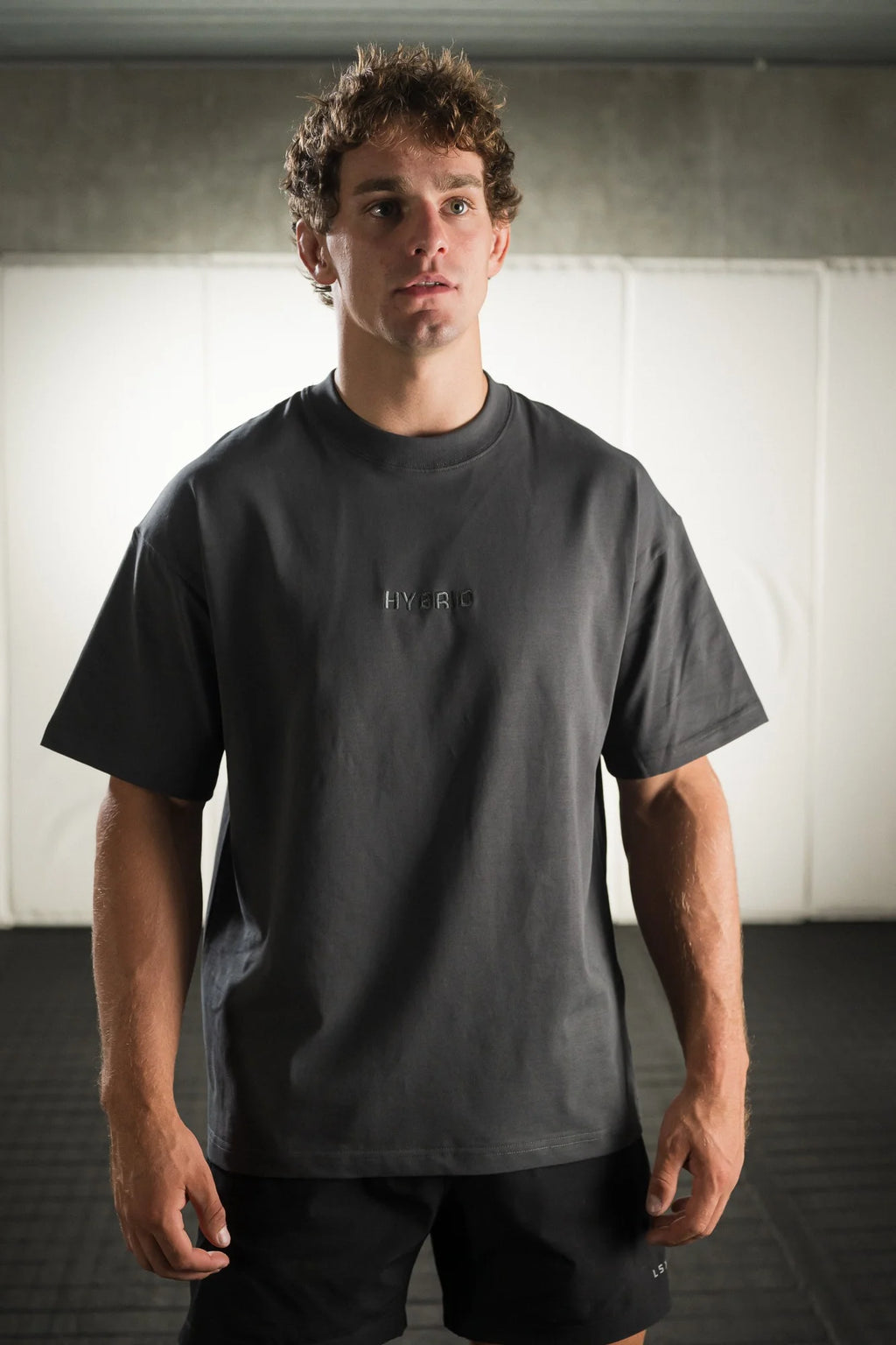 HFW Embroidered Oversized Tee - Grey