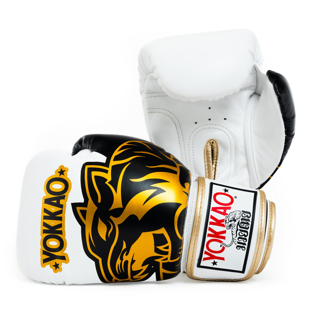YOKKAO - Original Boxing Gloves Gold (Absolute White)