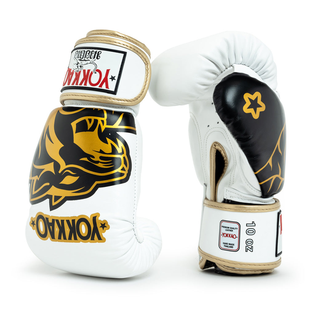 YOKKAO - Original Boxing Gloves Gold (Absolute White)