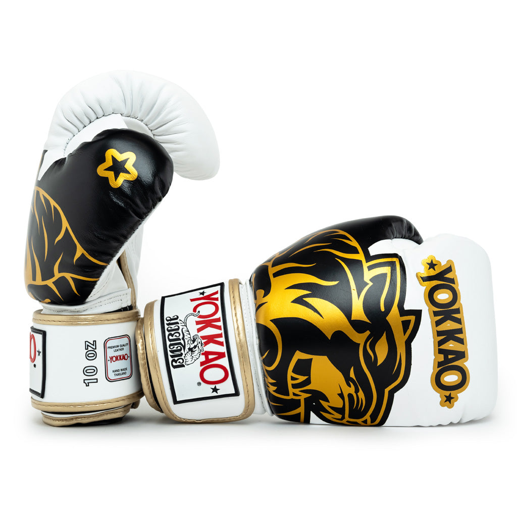 YOKKAO - Original Boxing Gloves Gold (Absolute White)