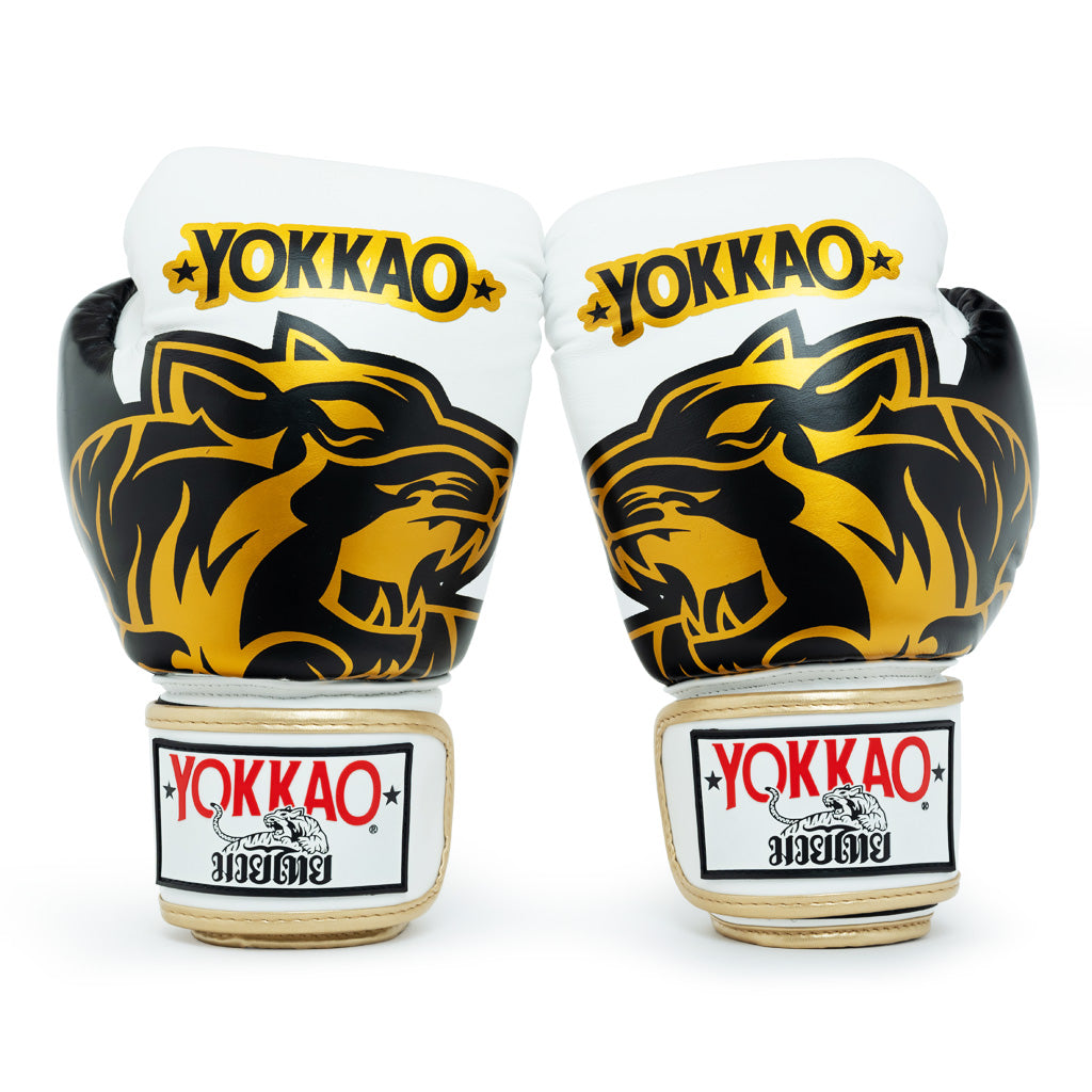 YOKKAO - Original Boxing Gloves Gold (Absolute White)