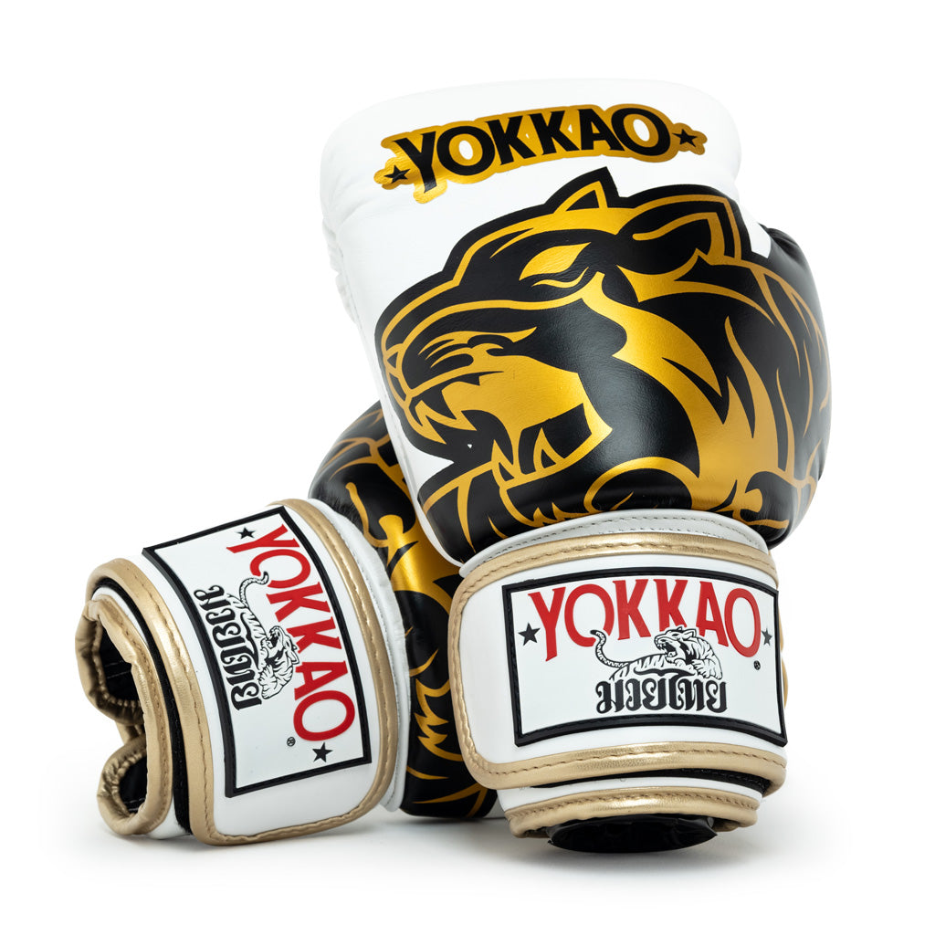 YOKKAO - Original Boxing Gloves Gold (Absolute White)