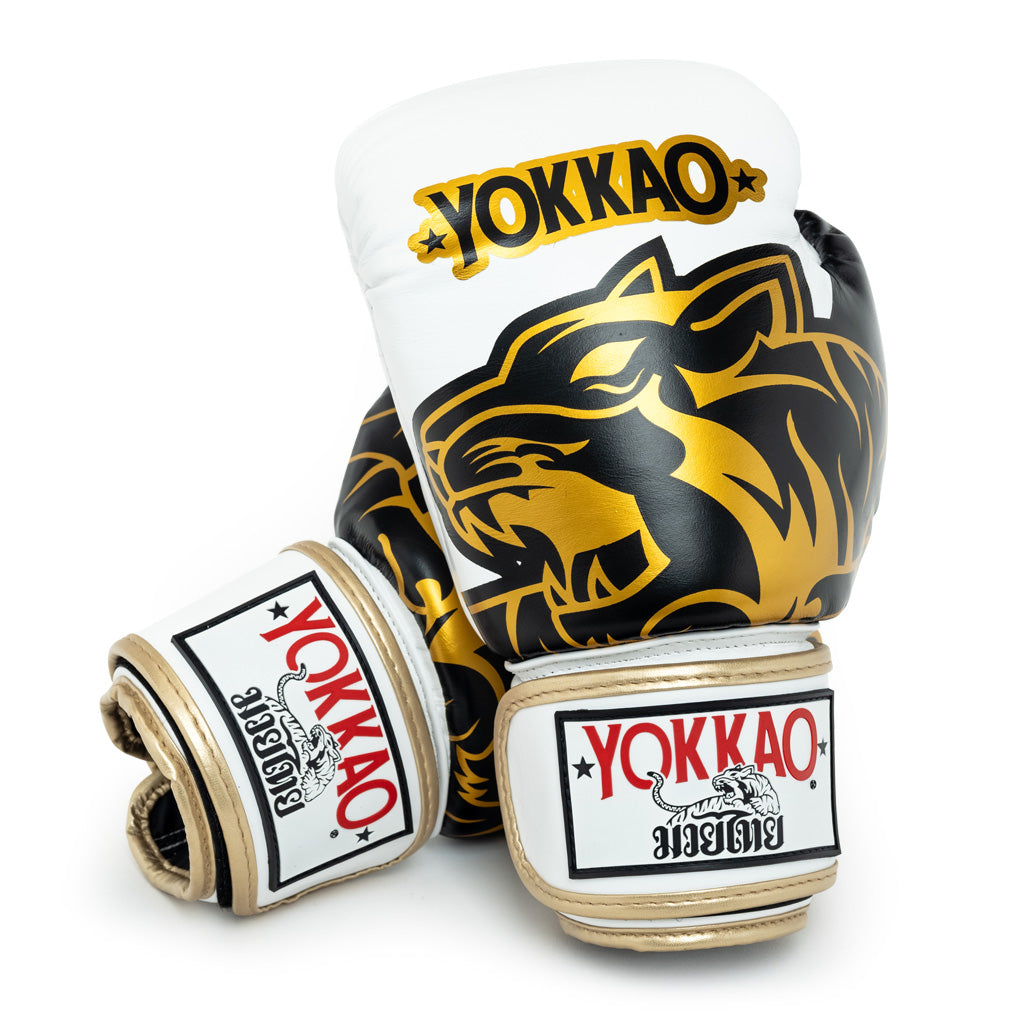 YOKKAO - Original Boxing Gloves Gold (Absolute White)