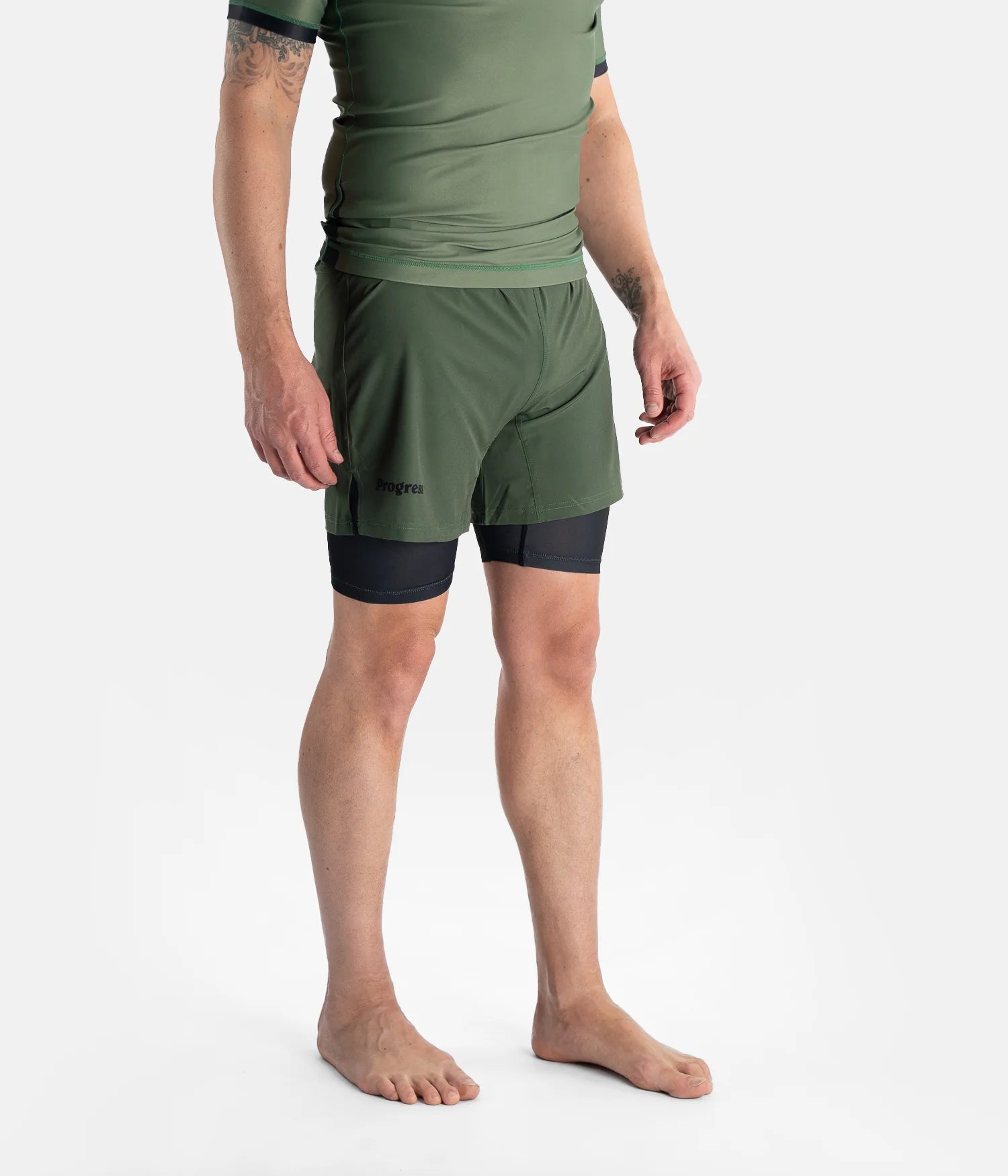 Progress Academy + Hybrid Shorts - Khaki