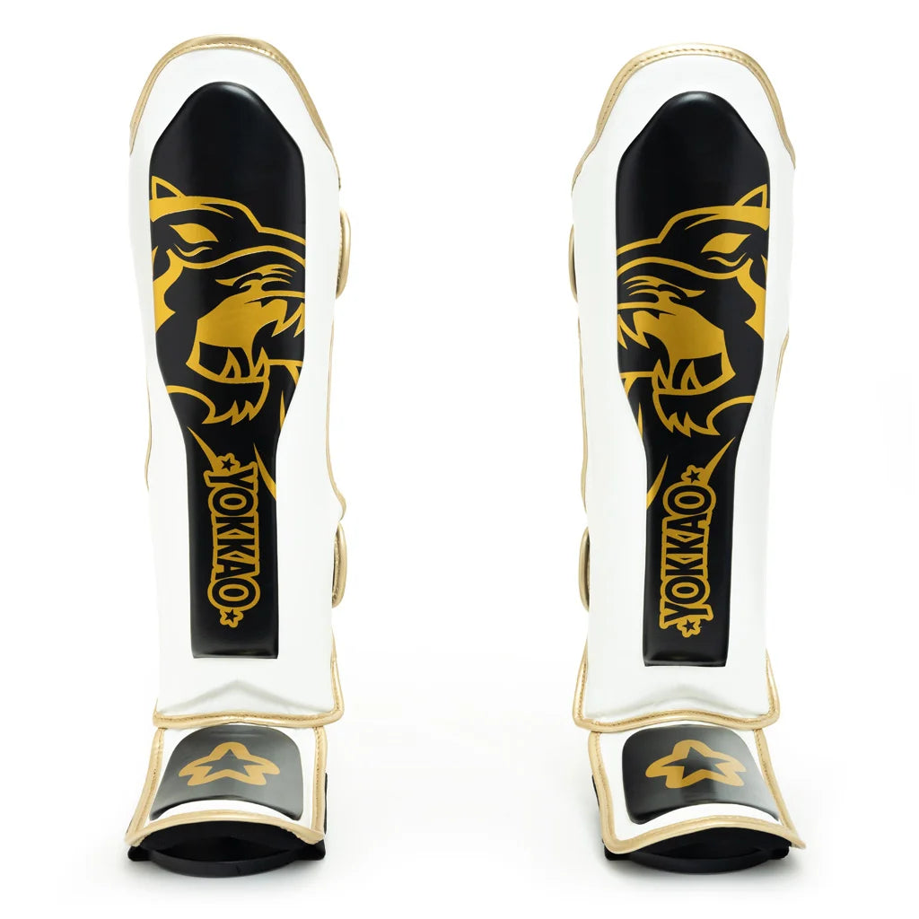 YOKKAO - Original Shin Guards Gold (Absolute White)