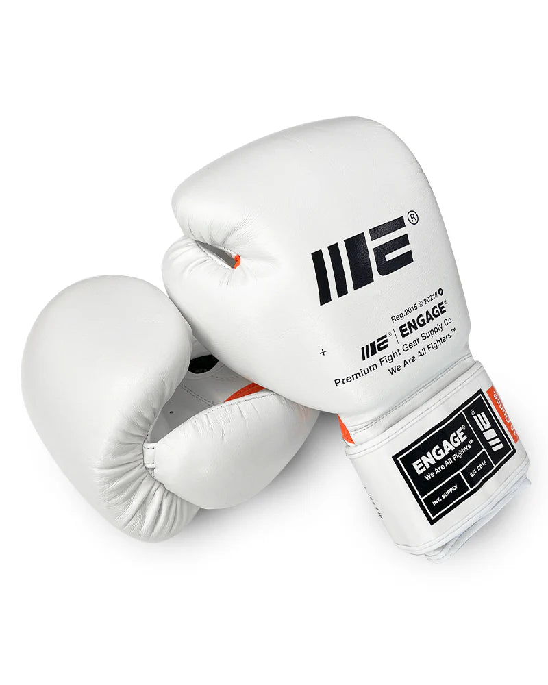 Engage W.I.P Series Boxing Gloves (Velcro) - White