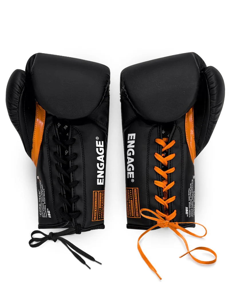Engage - W.I.P Series Boxing Gloves - Black (Lace up)