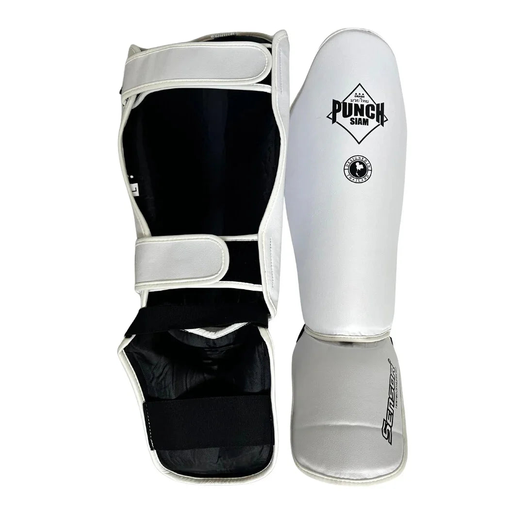 Punch Shin Guards - Siam™ SENSOR - WHITE