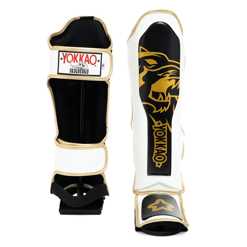 YOKKAO - Original Shin Guards Gold (Absolute White)