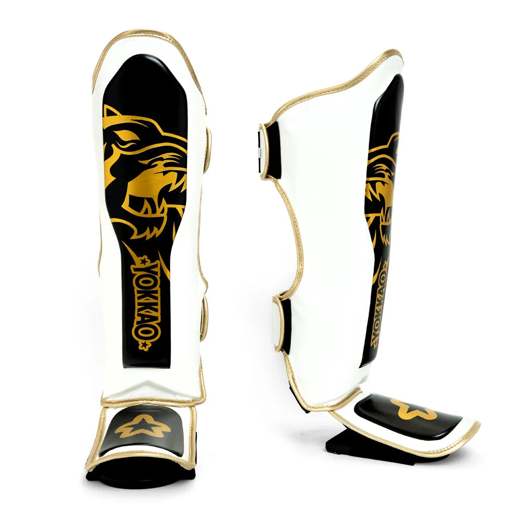 YOKKAO - Original Shin Guards Gold (Absolute White)