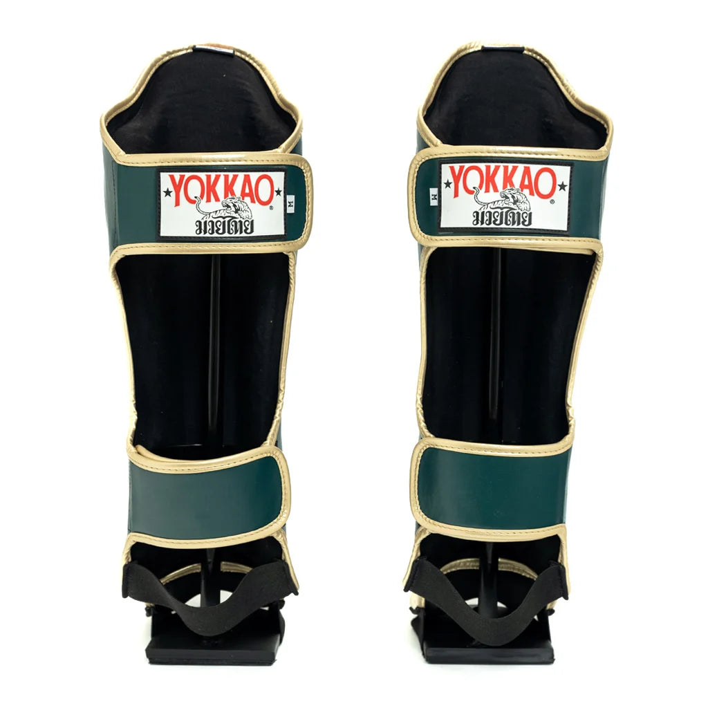 YOKKAO - Original Shin Guards Gold (Forest Green)