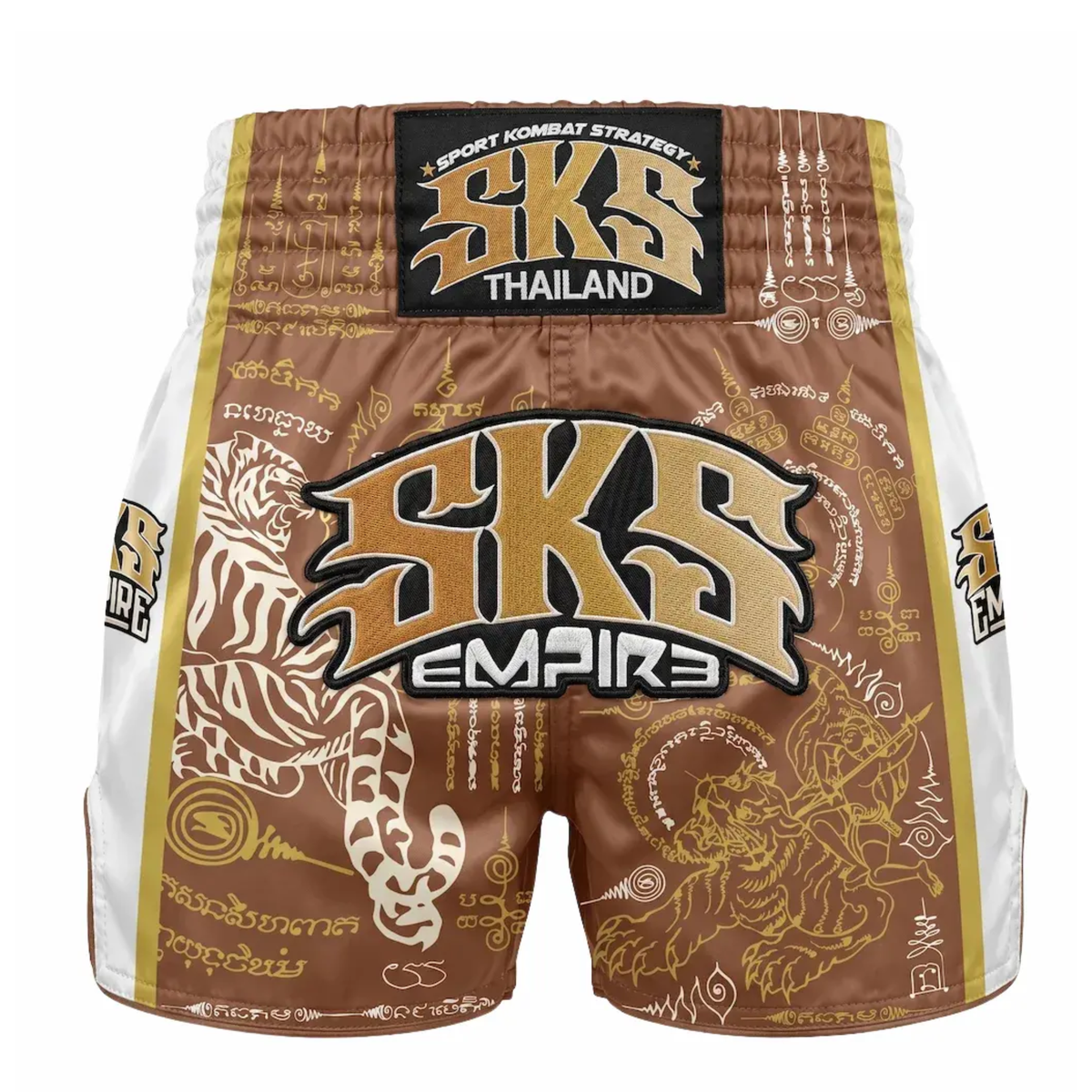 SKS Tiger Conqueror Muay Thai Shorts Brown
