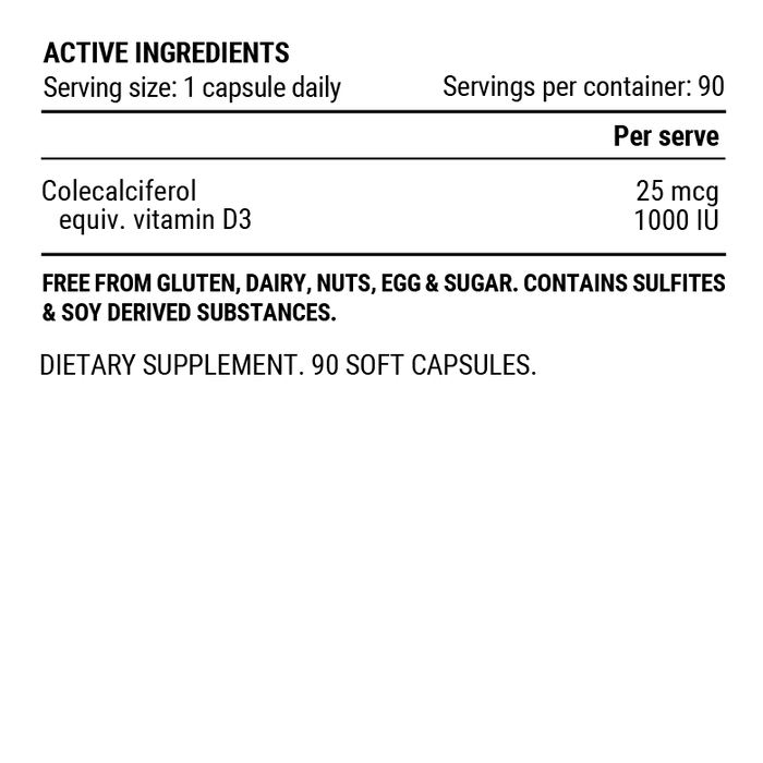 PILLAR PERFORMANCE - VITAMIN D3