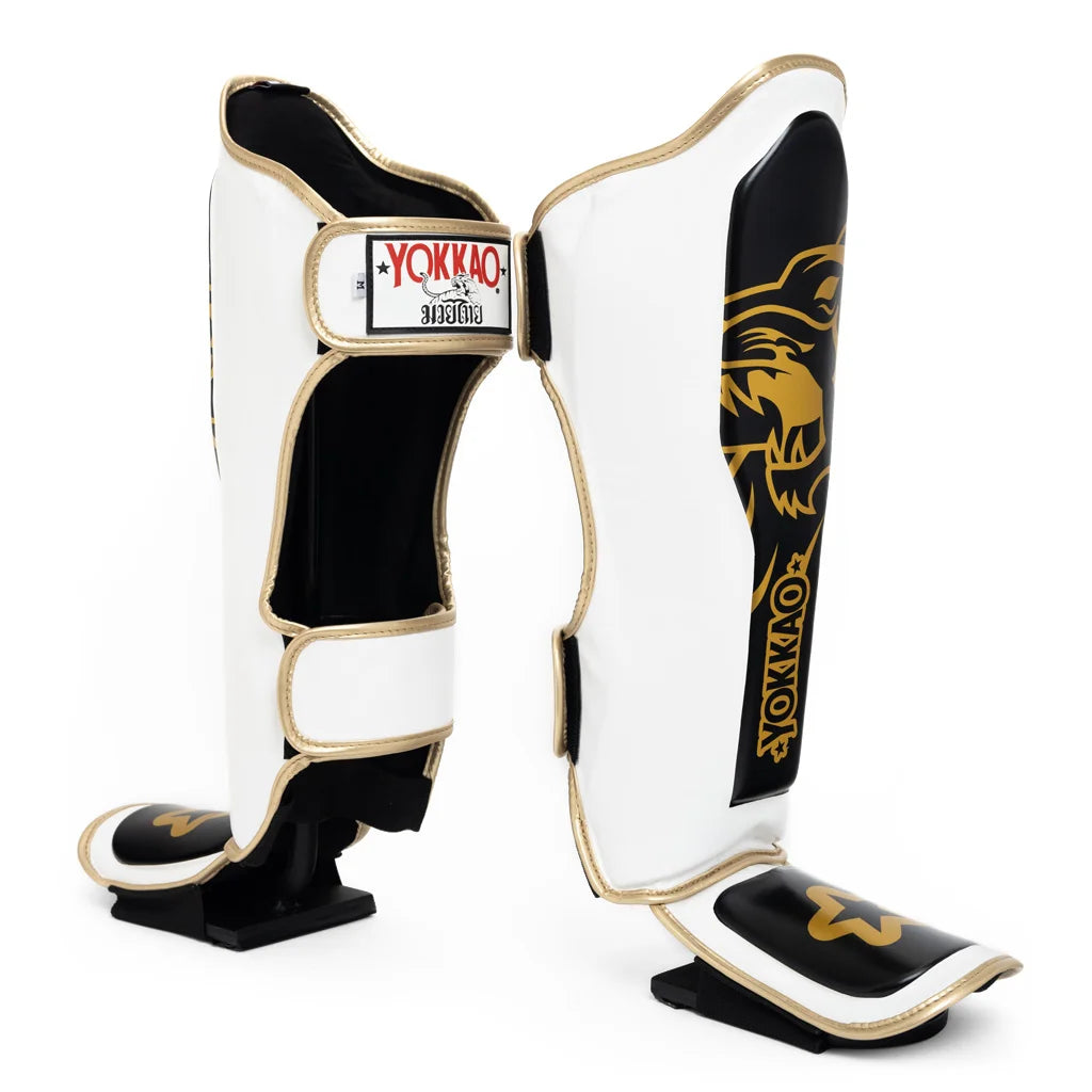 YOKKAO - Original Shin Guards Gold (Absolute White)