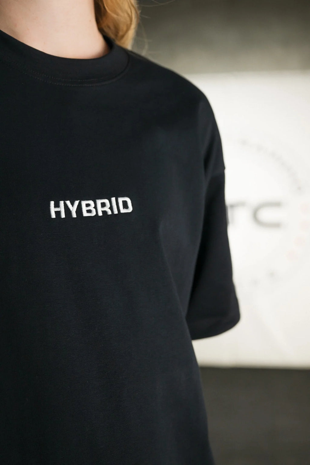 HFW Embroidered Oversized Tee - Black