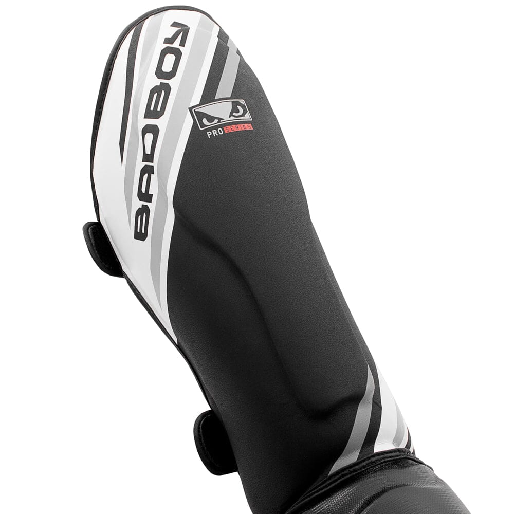 Bad Boy Pro Series Advanced Thai Shin Guards - Black/White