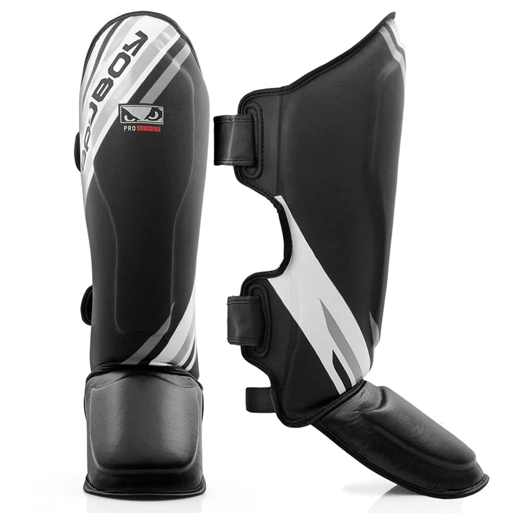 Bad Boy Pro Series Advanced Thai Shin Guards - Black/White